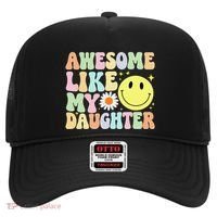 Funny FatherS Day Awesome Like My Daughter Retro Groovy Dad Hat thumb 0