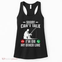 Funny Fishing Dad Funny Reel Cool Fish Bass Fishing Women's Tank Top thumb 0