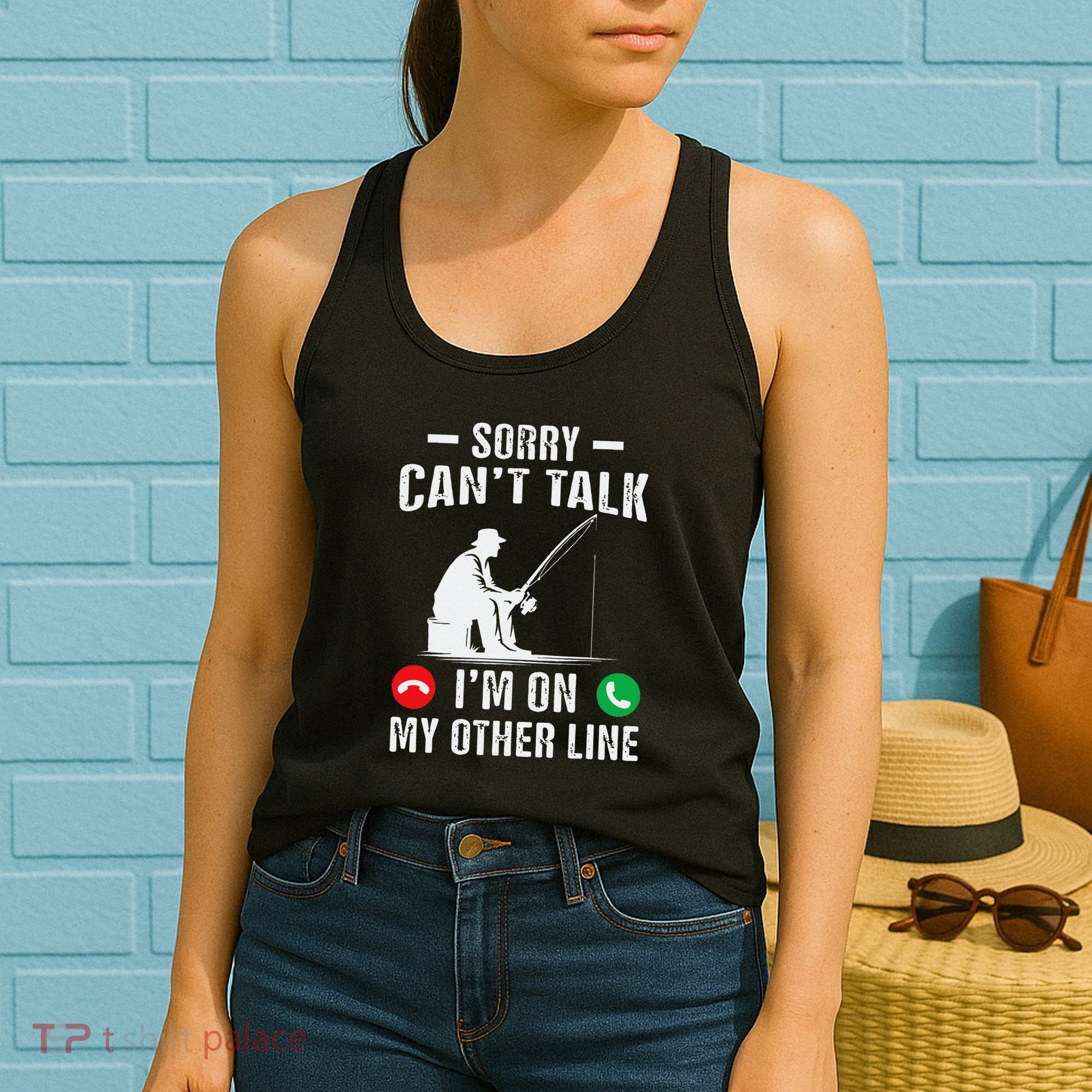 Funny Fishing Dad Funny Reel Cool Fish Bass Fishing Women's Tank Top