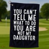 Funny Father Daddy Gift From Daughter Fathers Day Dad Golf Towel thumb 1