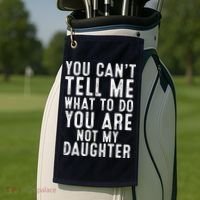 Funny Father Daddy Gift From Daughter Fathers Day Dad Golf Towel thumb 2