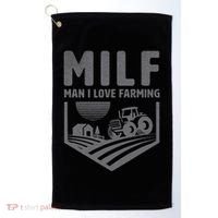 Funny Farm Dad Joke Farmer Mom Man I Love Farming Golf Towel thumb 0