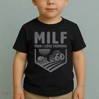 Funny Farm Dad Joke Farmer Mom Man I Love Farming Toddler T-Shirt thumb 2