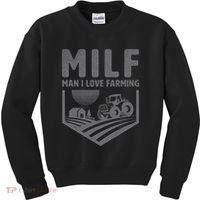 Funny Farm Dad Joke Farmer Mom Man I Love Farming Kids Sweatshirt thumb 0