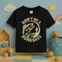 Funny Fishing – Don’T Be A Dumb Bass Toddler T-Shirt thumb 3
