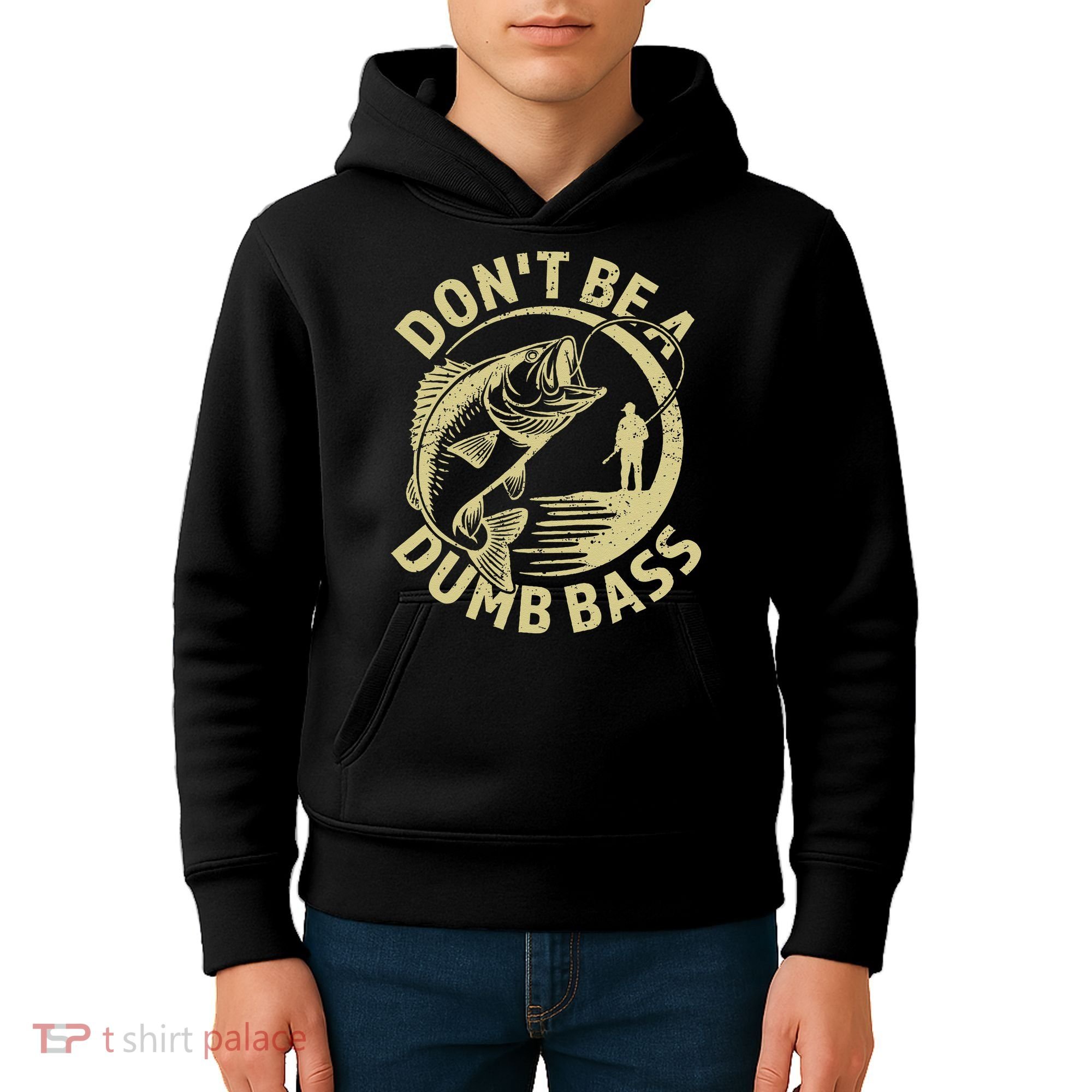Funny Fishing – Don’T Be A Dumb Bass Kids Hoodie