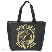 Funny Fishing – Don’T Be A Dumb Bass Tote Bag thumb 0