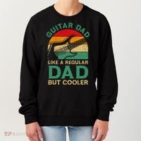 Funny Fathers Day Guitar Dad For Guitarist Music Lover Dad Women's Sweatshirt thumb 0