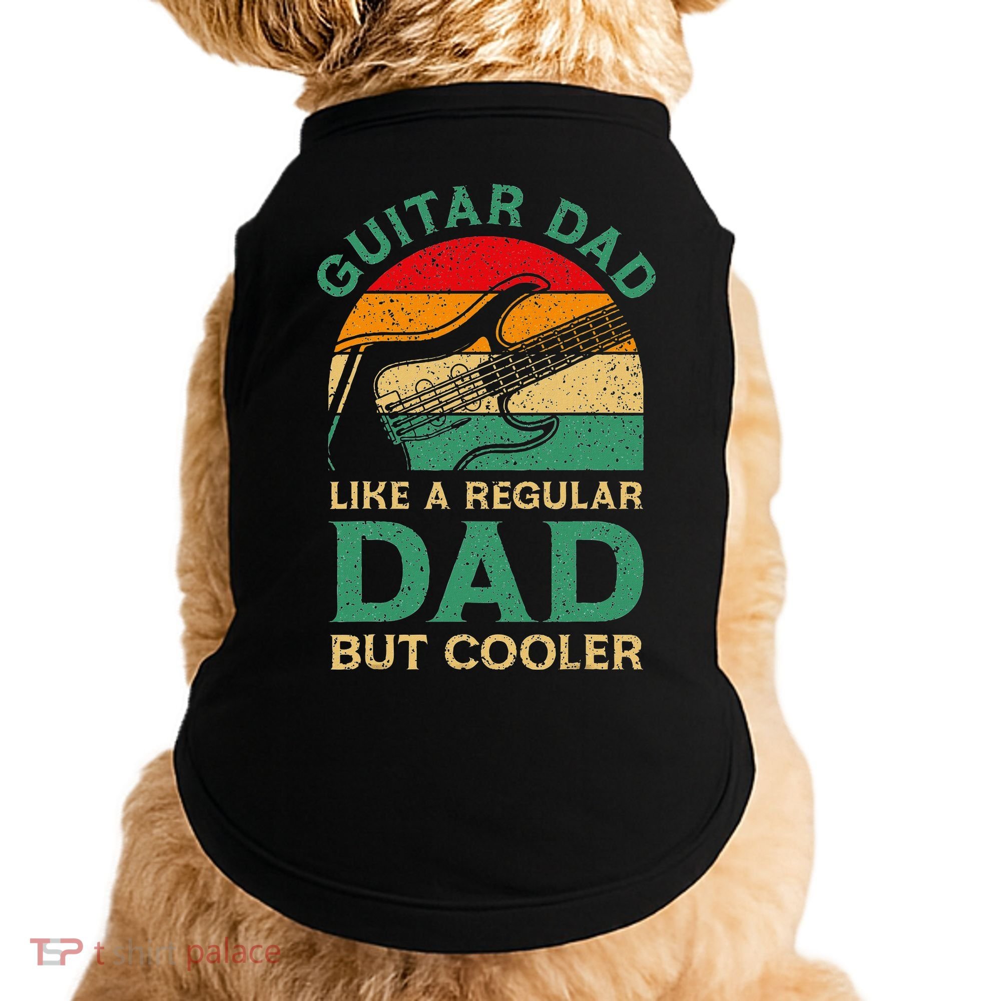 Funny Fathers Day Guitar Dad For Guitarist Music Lover Dad Doggie Tank