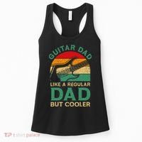Funny Fathers Day Guitar Dad For Guitarist Music Lover Dad Women's Tank Top thumb 0