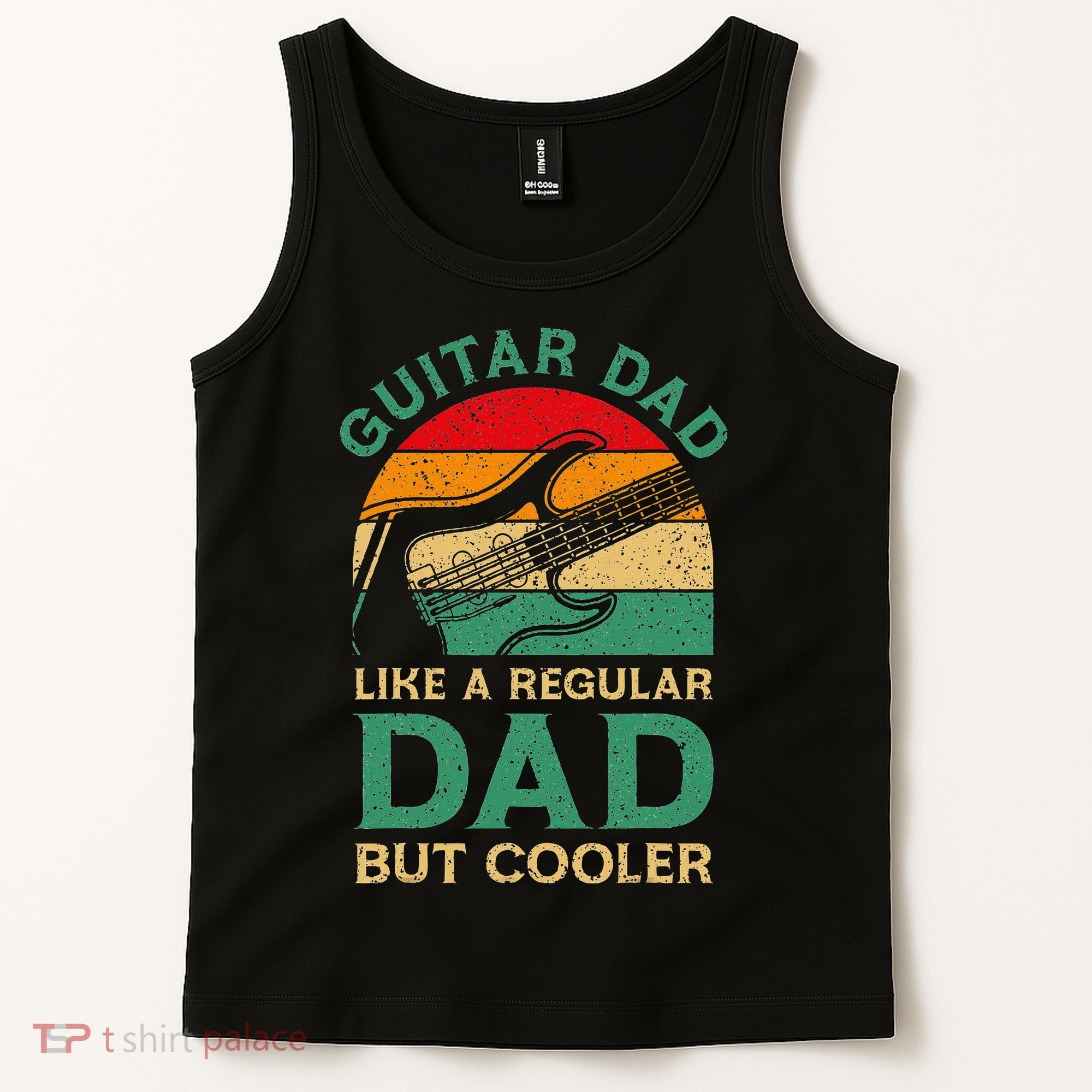 Funny Fathers Day Guitar Dad For Guitarist Music Lover Dad Tank Top