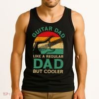 Funny Fathers Day Guitar Dad For Guitarist Music Lover Dad Tank Top thumb 3