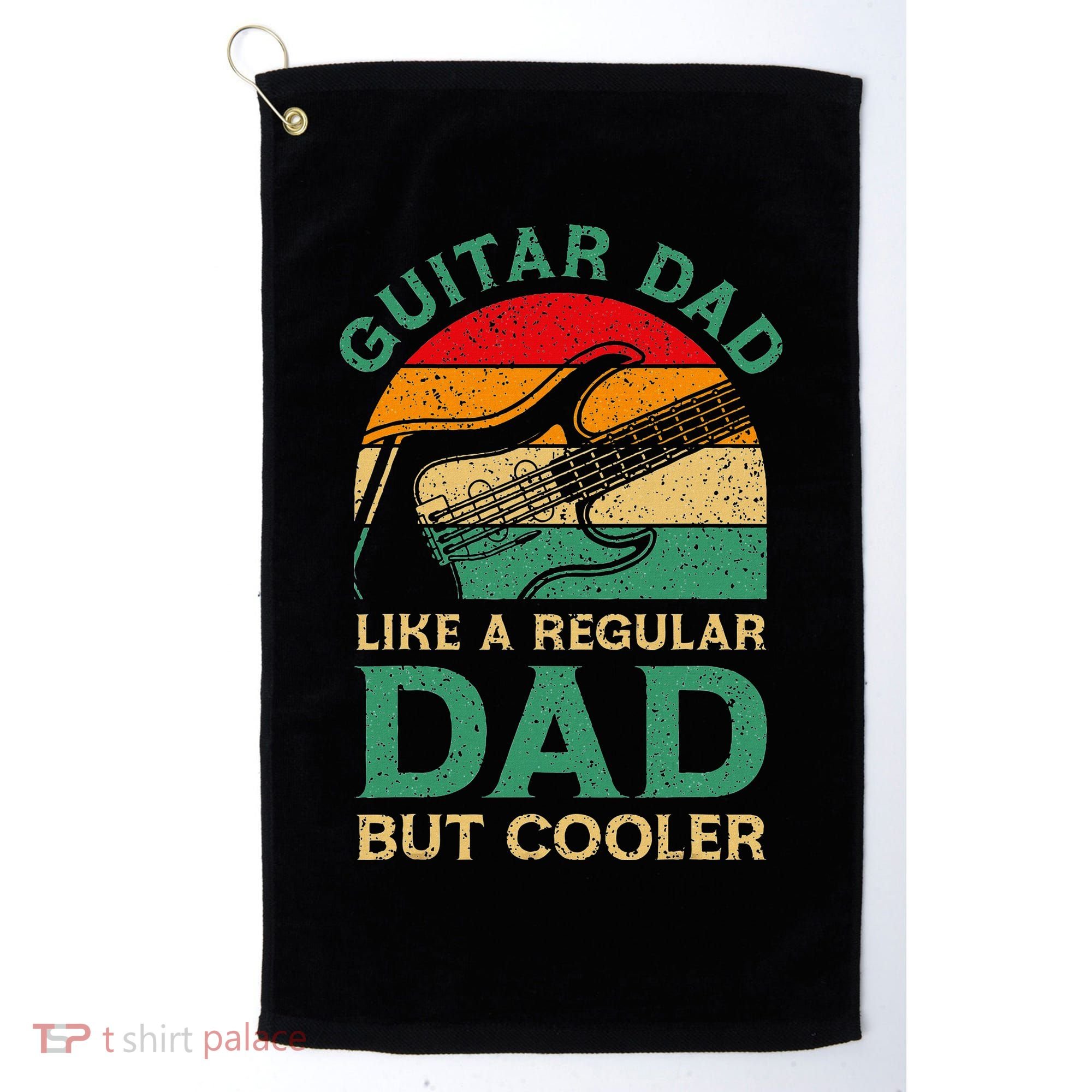 Funny Fathers Day Guitar Dad For Guitarist Music Lover Dad Golf Towel