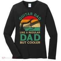 Funny Fathers Day Guitar Dad For Guitarist Music Lover Dad Women's Long Sleeve Shirt thumb 0