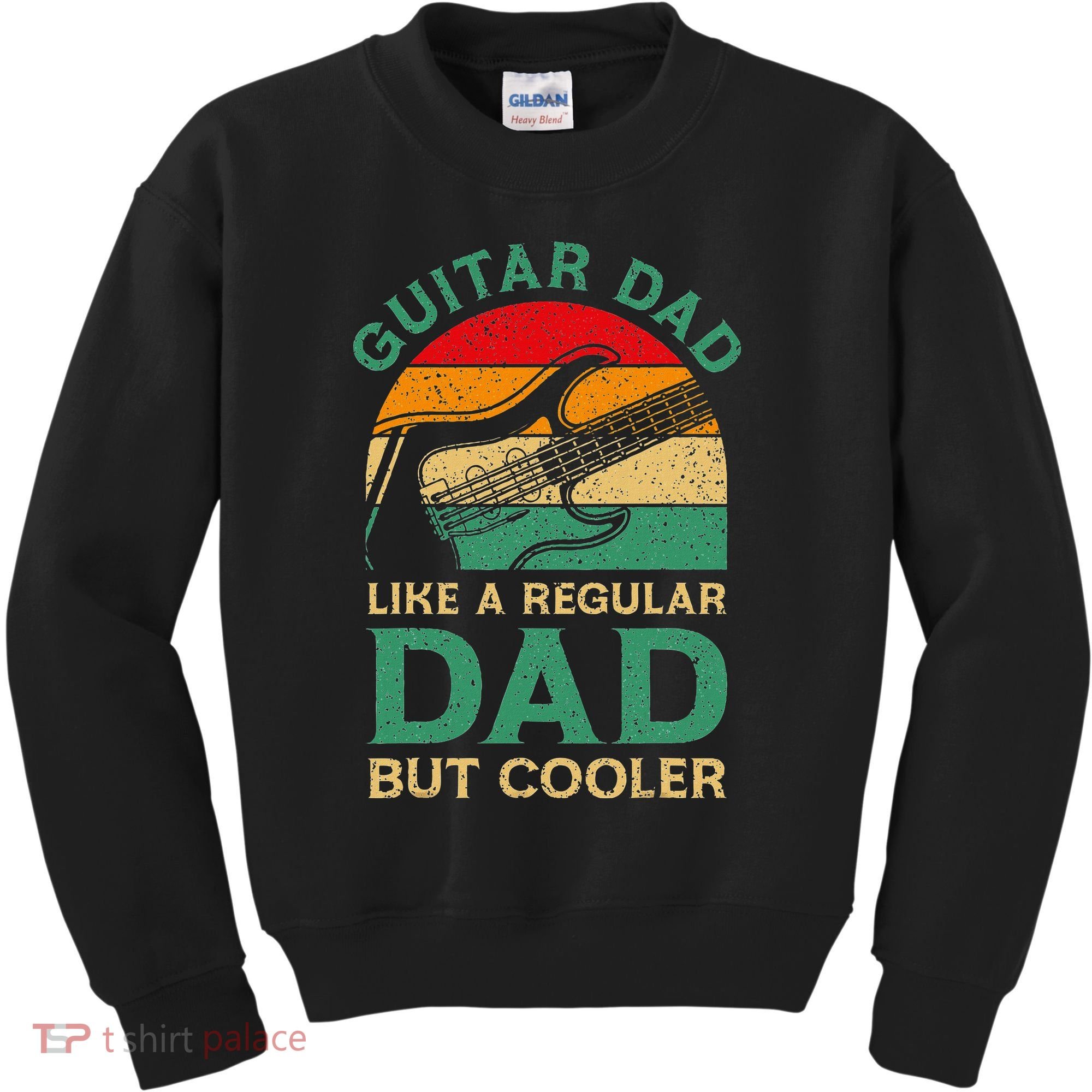 Funny Fathers Day Guitar Dad For Guitarist Music Lover Dad Kids Sweatshirt