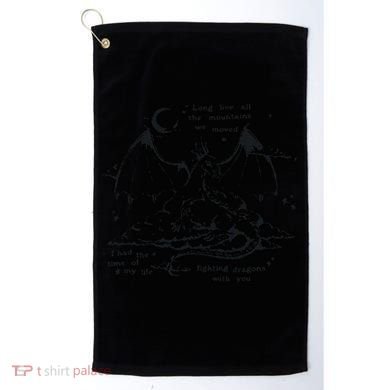 Funny Fighting Dragons With You Speak Now Golf Towel