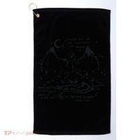 Funny Fighting Dragons With You Speak Now Golf Towel thumb 0