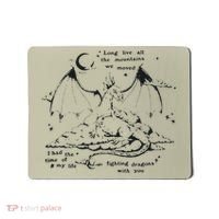 Funny Fighting Dragons With You Speak Now Mousepad thumb 0