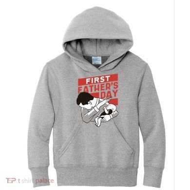 First Father's Day Dab Kids Hoodie