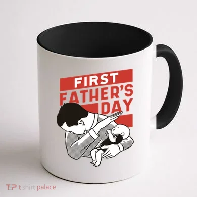 First Father's Day Dab Coffee Mug back