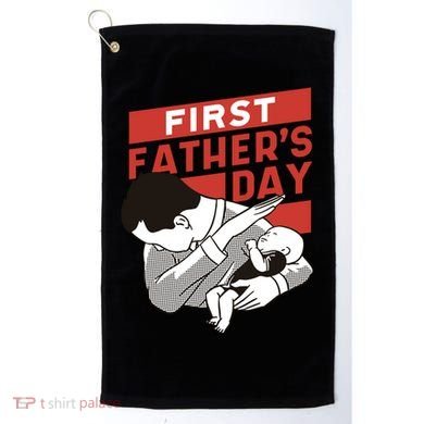 First Father's Day Dab Golf Towel