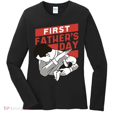 First Father's Day Dab Women's Long Sleeve Shirt