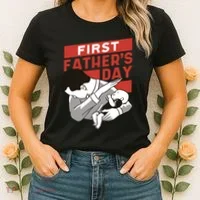 First Father's Day Dab Women's T-Shirt thumb 2