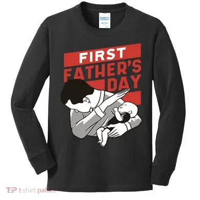 First Father's Day Dab Kids Long Sleeve Shirt