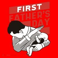 First Father's Day Dab Santa Hat thumb 1