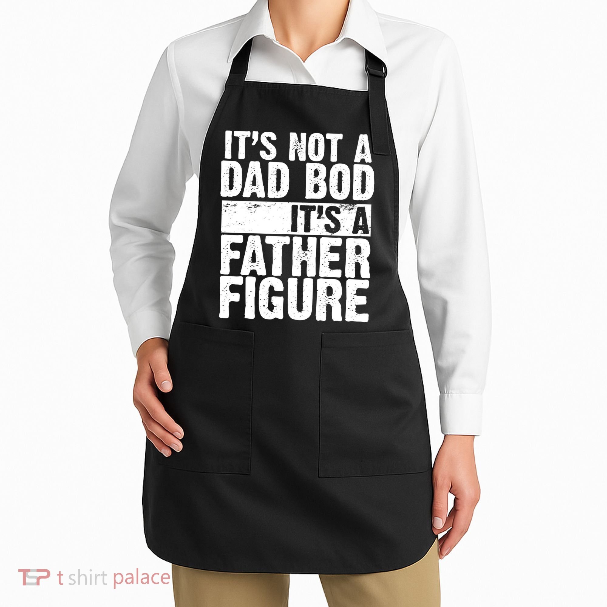 Father Figure Dad Bod Funny Meme Apron