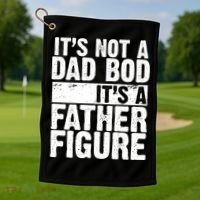 Father Figure Dad Bod Funny Meme Golf Towel thumb 1