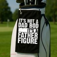 Father Figure Dad Bod Funny Meme Golf Towel thumb 2