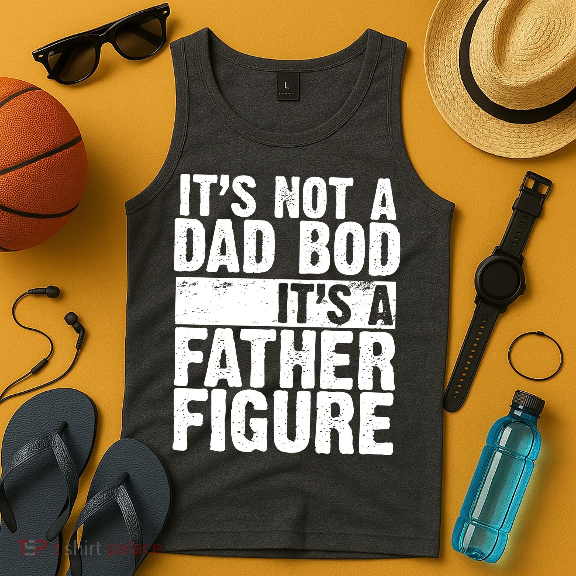 Father Figure Dad Bod Funny Meme Tank Top