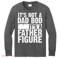 Father Figure Dad Bod Funny Meme Kids Long Sleeve Shirt thumb 0