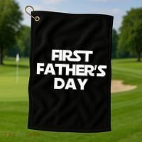 First Fathers Day Golf Towel thumb 1