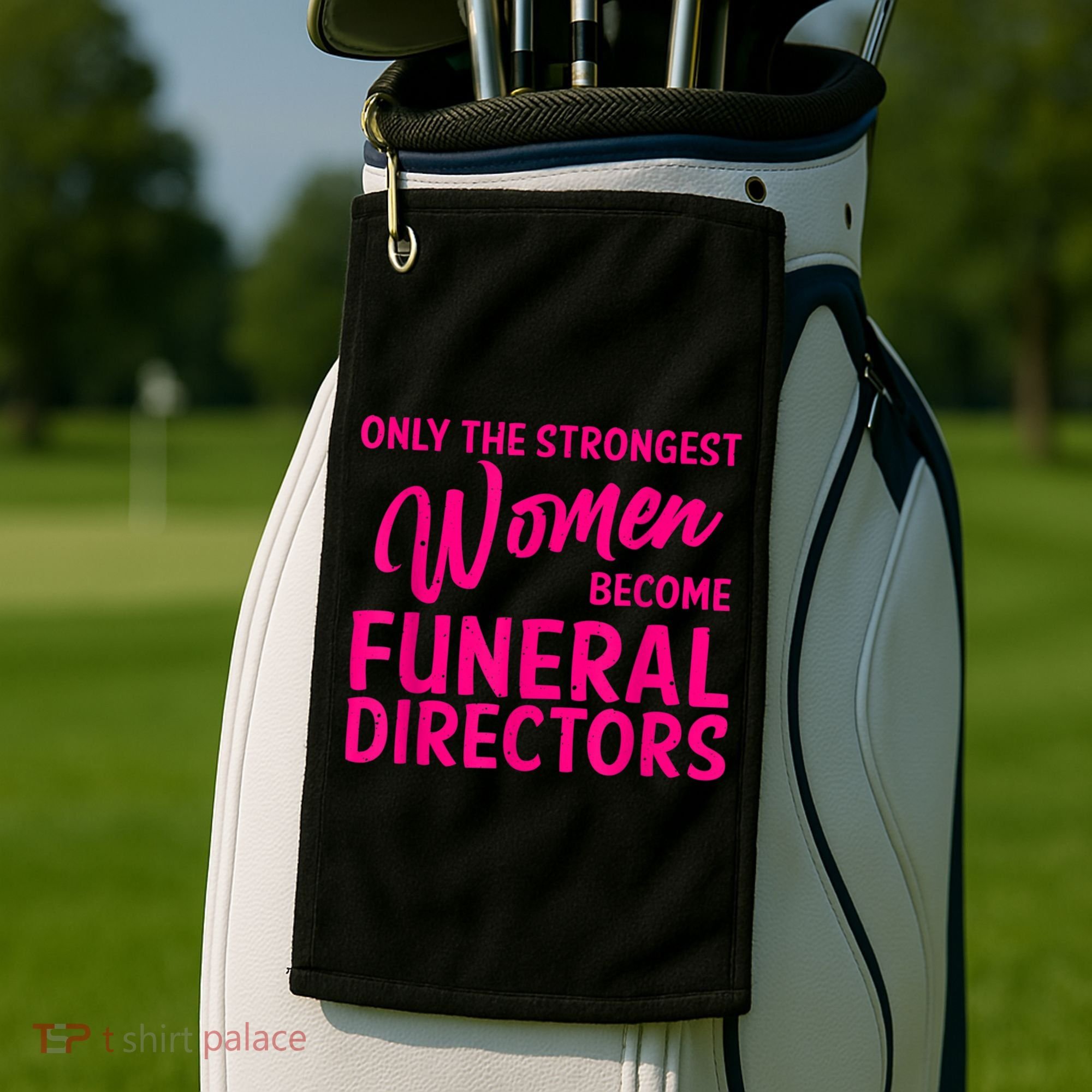 Funny Funeral Director Gift For Women Cool Girl Mortician Golf Towel