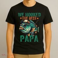 Funny Fisherman Dad We Hooked The Best Papa T-Shirt thumb 3