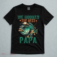 Funny Fisherman Dad We Hooked The Best Papa T-Shirt thumb 5