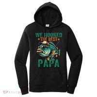 Funny Fisherman Dad We Hooked The Best Papa Women's Hoodie thumb 0
