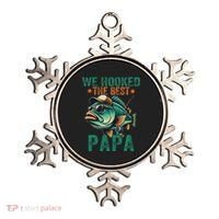 Funny Fisherman Dad We Hooked The Best Papa Ornament thumb 0
