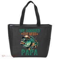 Funny Fisherman Dad We Hooked The Best Papa Tote Bag thumb 0