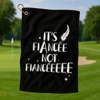 Funny FiancéE Engagement Bridal Proposal Wizard Wand Bride Golf Towel thumb 1