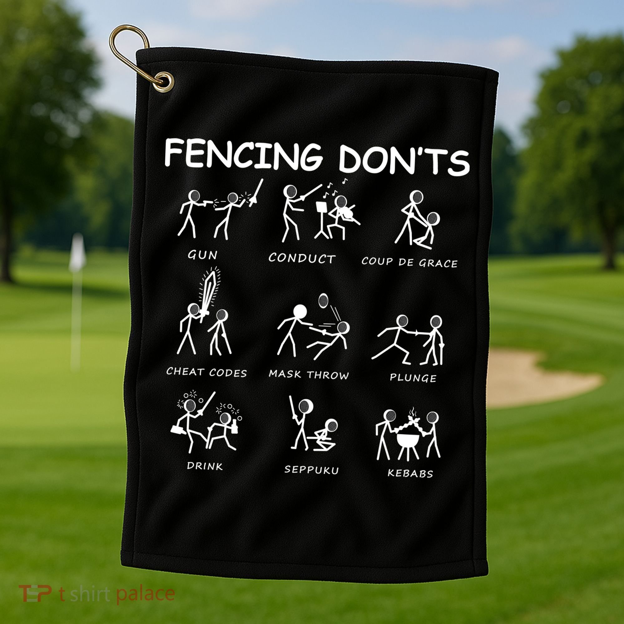 Fencing Golf Towel