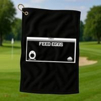 Funny Feed Eggs I Think You Should Leave Gifts For Men Golf Towel thumb 1