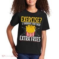 Fast Food Exercise I Thought You Said Extra Fries Kids T-Shirt thumb 2