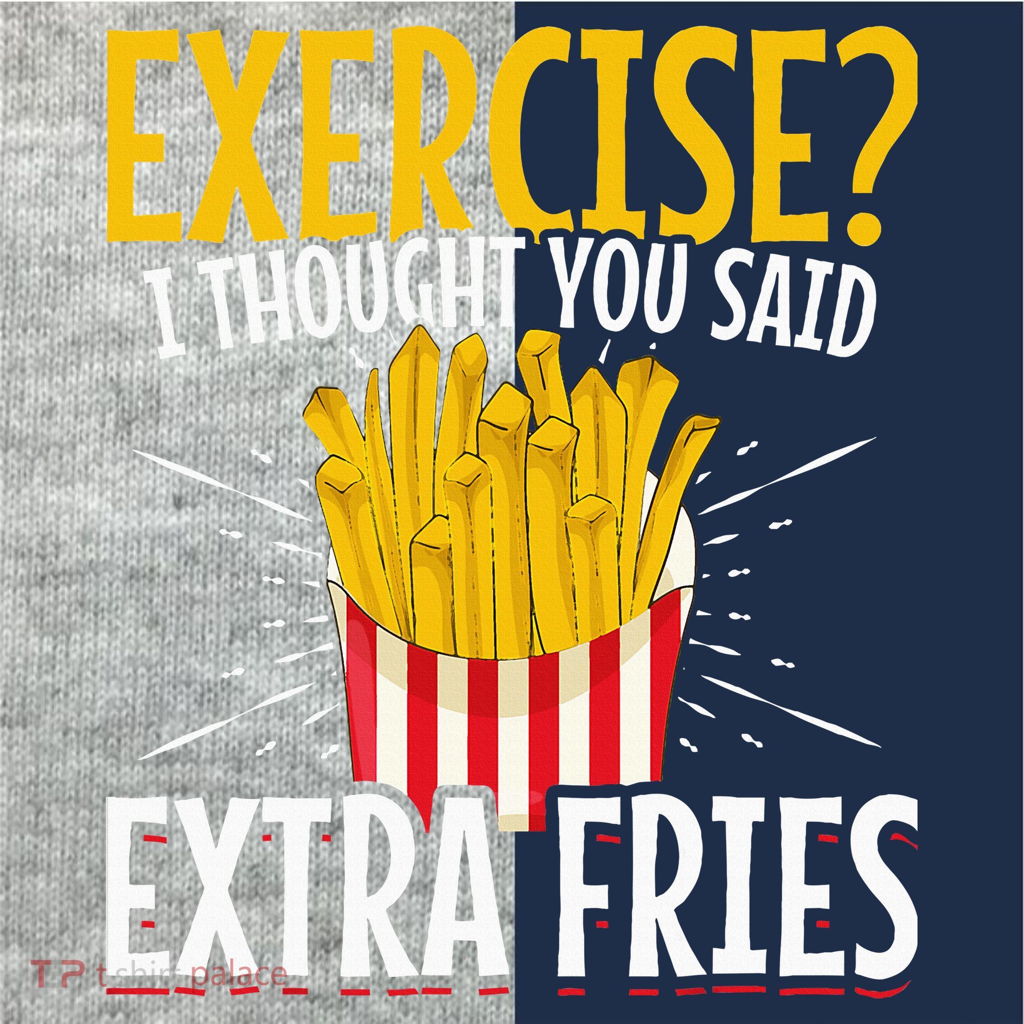 Fast Food Exercise I Thought You Said Extra Fries Kids Colorblock Raglan Jersey