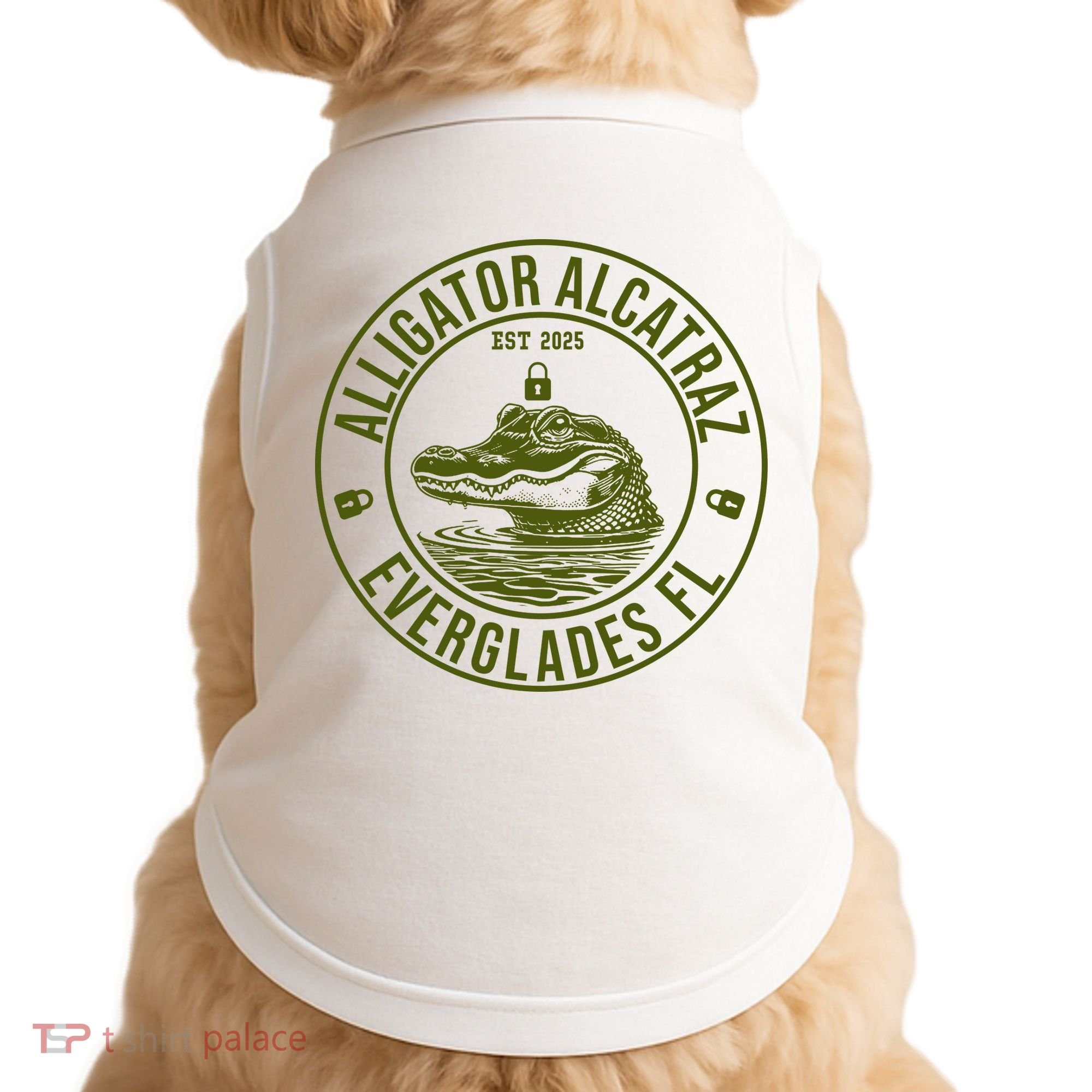 Funny Florida Everglades FL Meme Alligator Alcatraz Doggie Tank