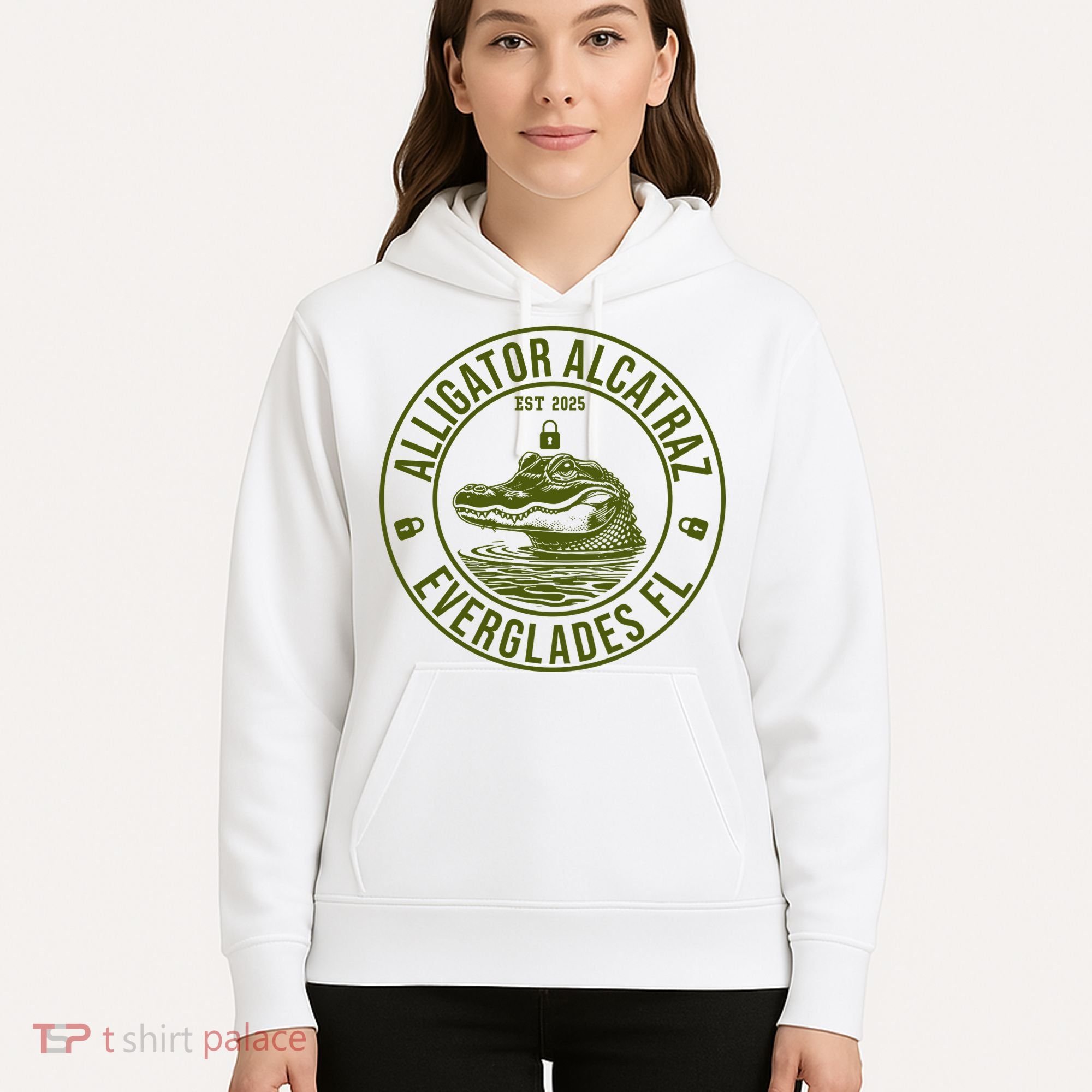 Funny Florida Everglades FL Meme Alligator Alcatraz Hoodie