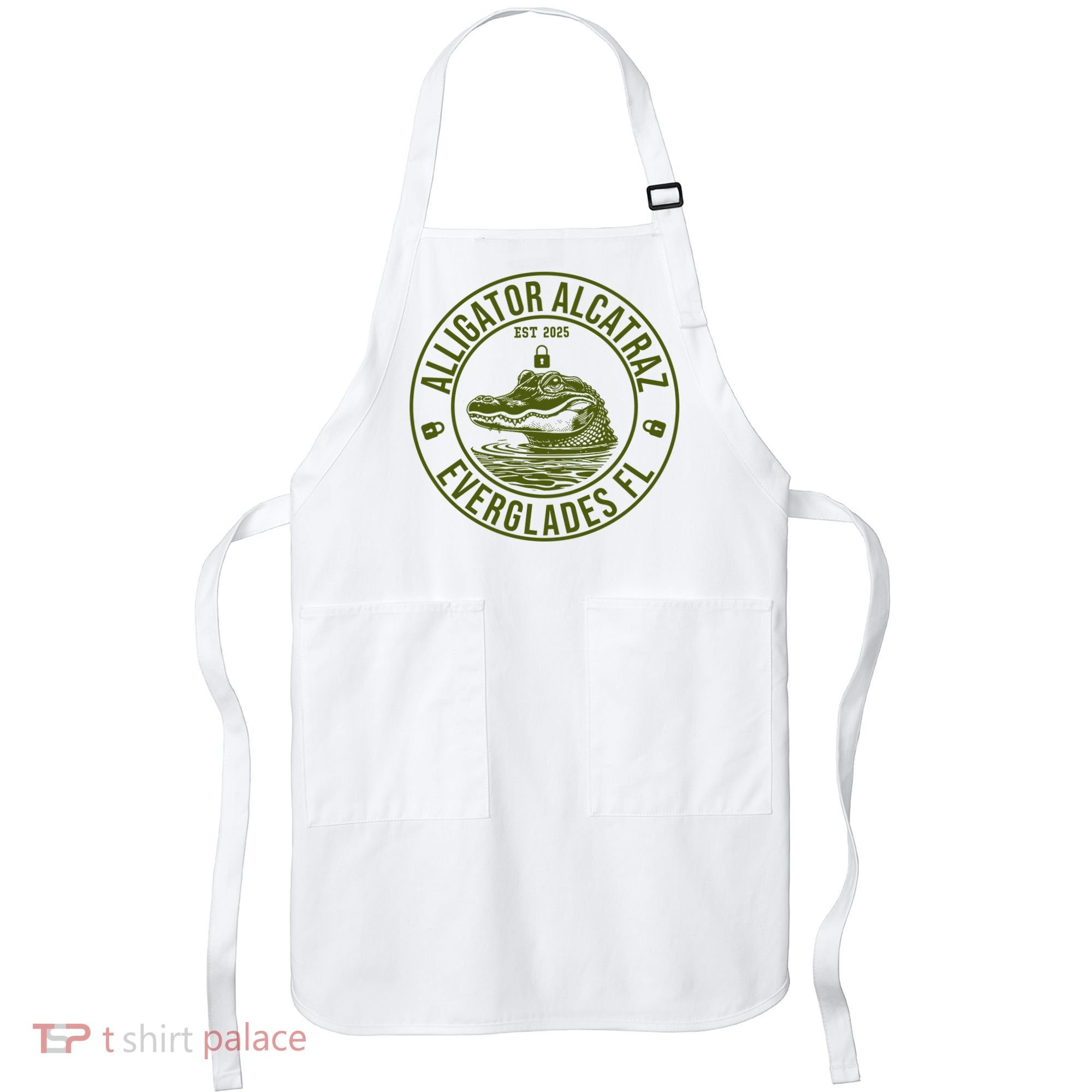 Funny Florida Everglades FL Meme Alligator Alcatraz Apron