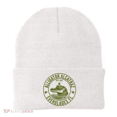 Funny Florida Everglades FL Meme Alligator Alcatraz Beanie